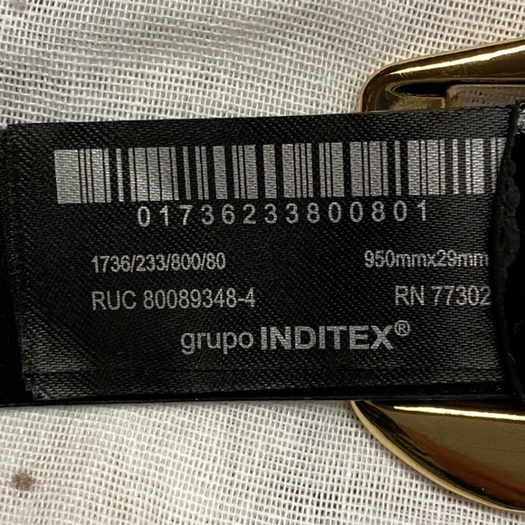 NWT. Zara Black Leather Belt. Size 30. main image 4